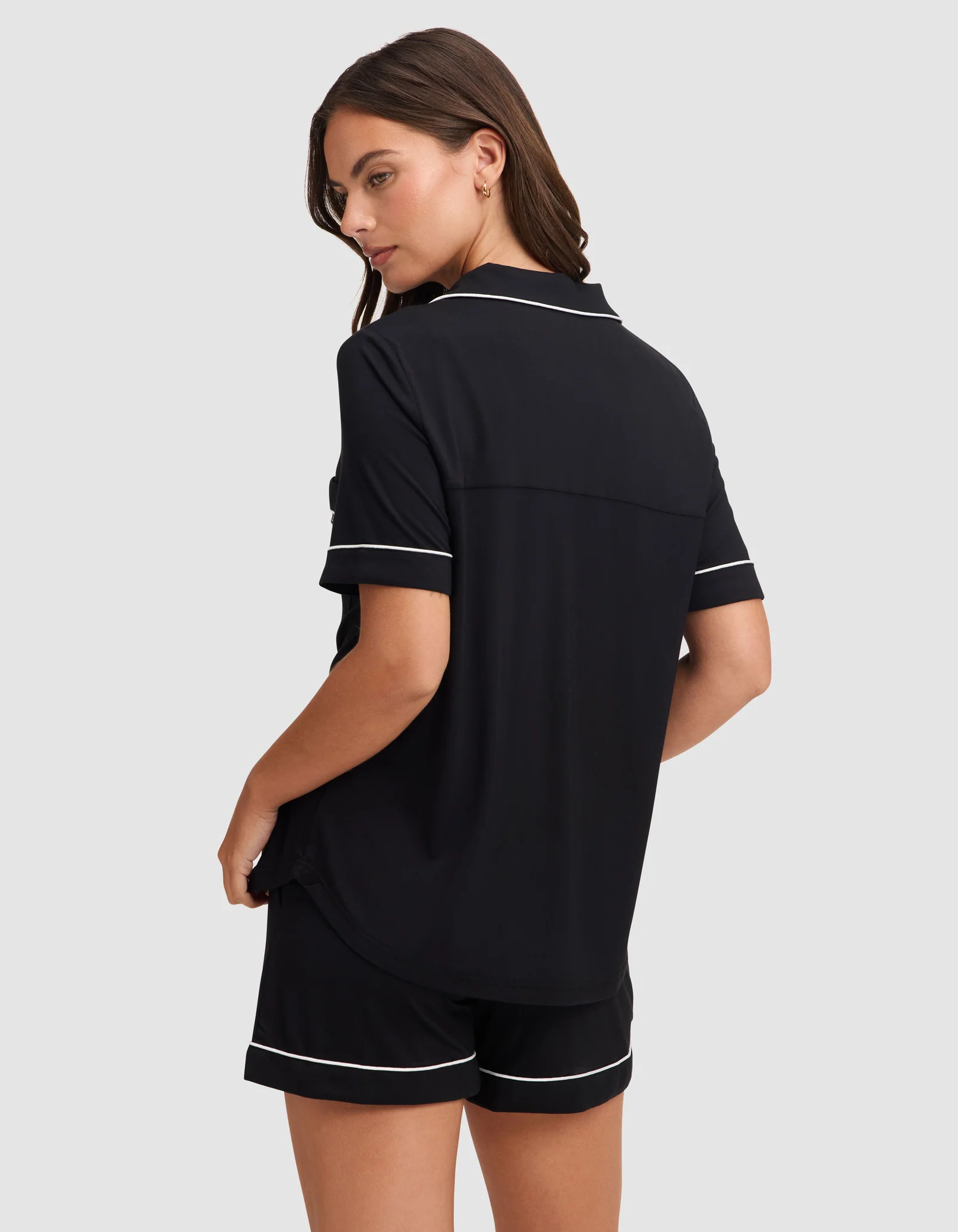 CE_Bamboo_Stretch_Knit_Classic_Pajama_Short_Set_Black_3