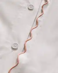 scallop duvet cover detail